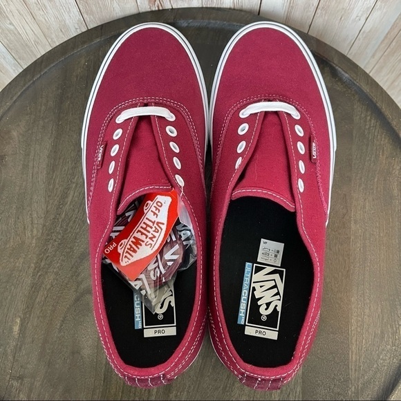 Vans Authentic Pro Low Top Sneaker Rumba Red Port Royale Size 8 Women - Picture 7 of 11